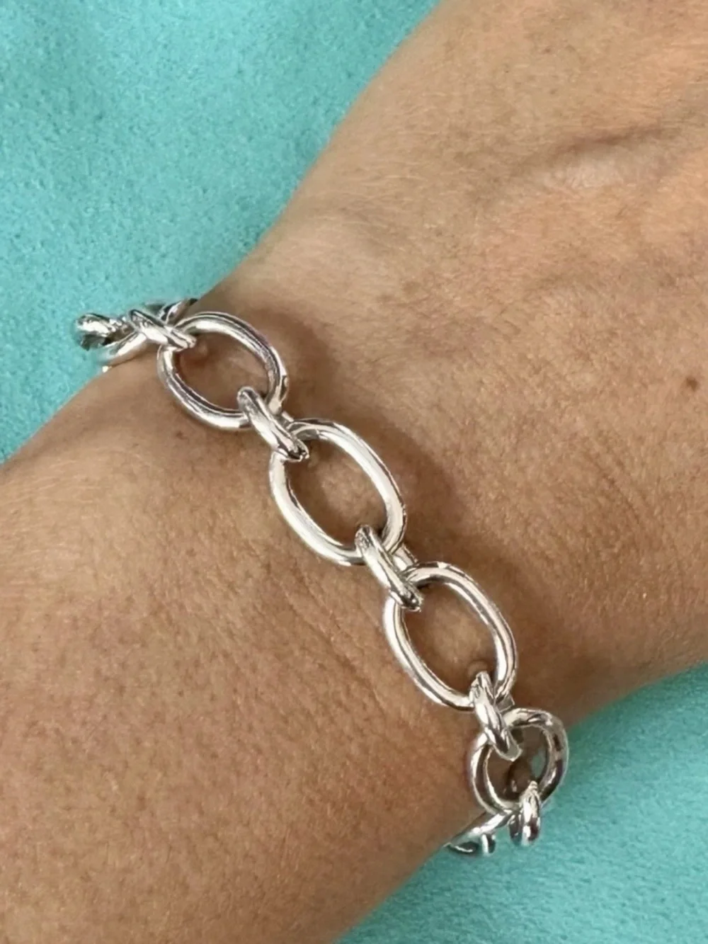 Tiffany & Co Italy 925 Sterling Oval Link 7.5” Clasp Ends - Picture 3 of 12